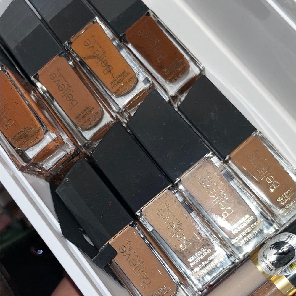Bundle Believe Liquid Foundation/ Concealers – Warm Brown Shades 22 item bundle
